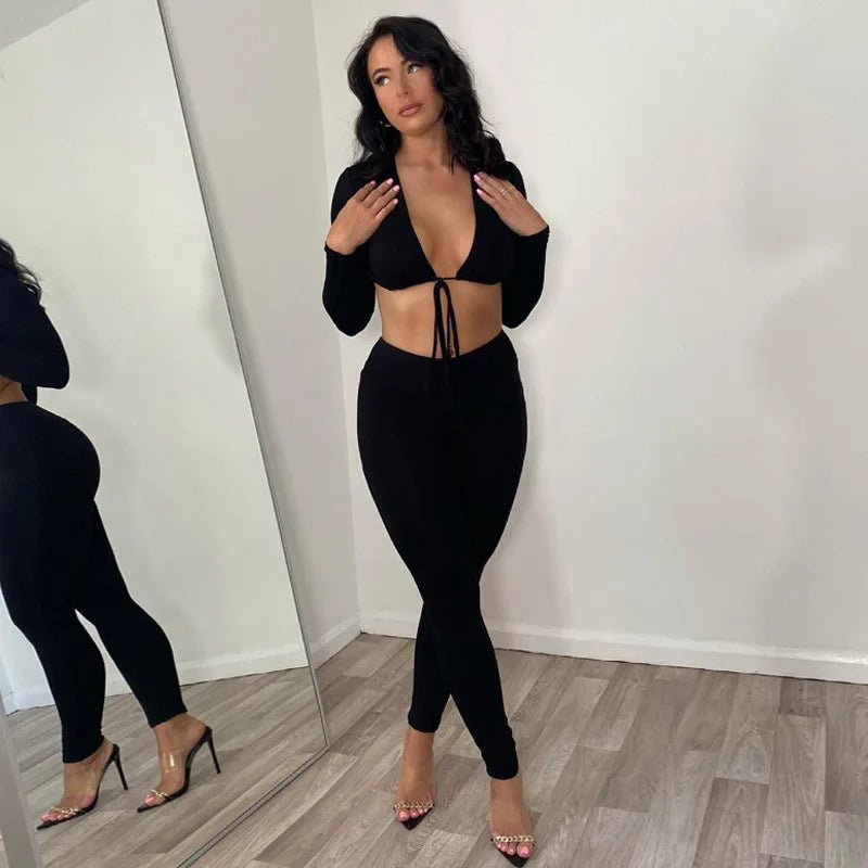 MoreThanWords™ Women’s Summer  Black Bandage Tie Jumpsuit – Sexy, Gothic & Eye-Catching