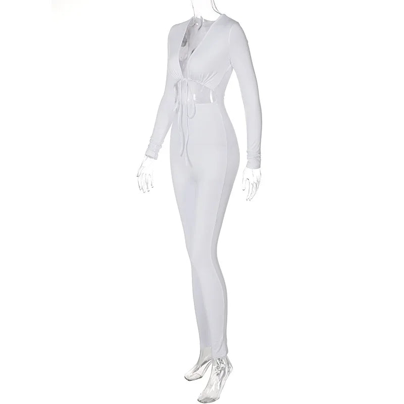 MoreThanWords™ Women’s Summer  Black Bandage Tie Jumpsuit – Sexy, Gothic & Eye-Catching