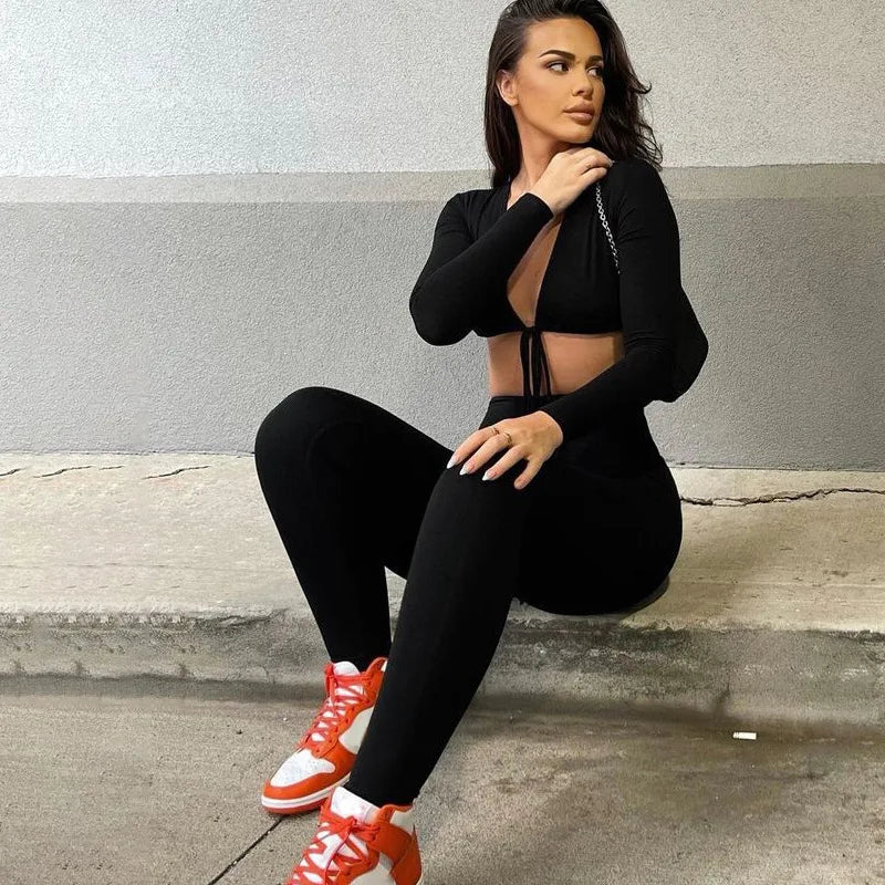 MoreThanWords™ Women’s Summer  Black Bandage Tie Jumpsuit – Sexy, Gothic & Eye-Catching