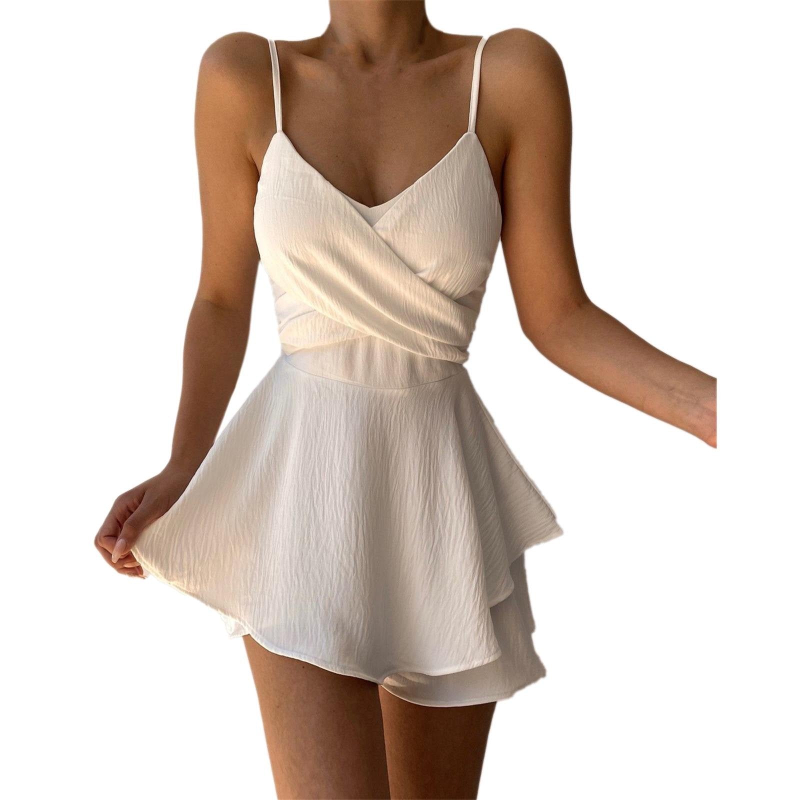 MoreThanWords™ Plus Size Summer Suspender Dress – Sexy, Chic & Confident!