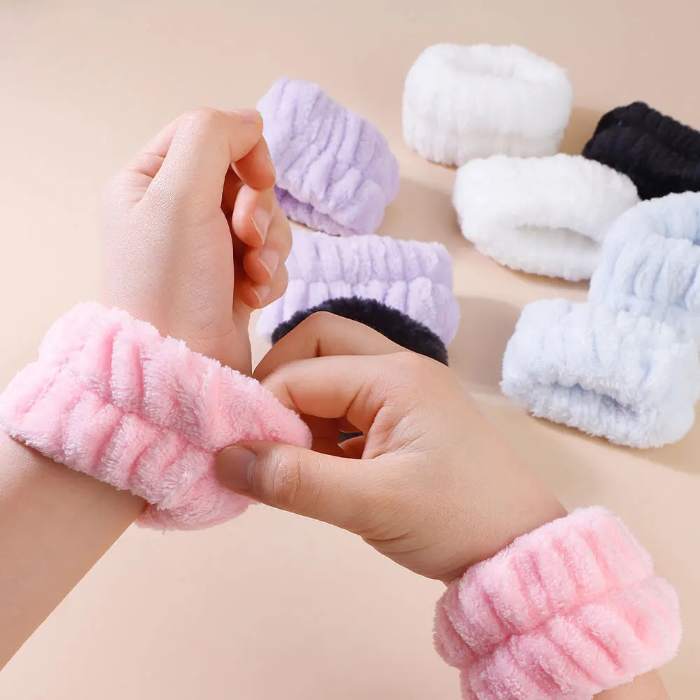 MoreThanWords™  4-Piece Skincare Accessories Set – Spa Headbands & Wristbands for Face Washing & Makeup