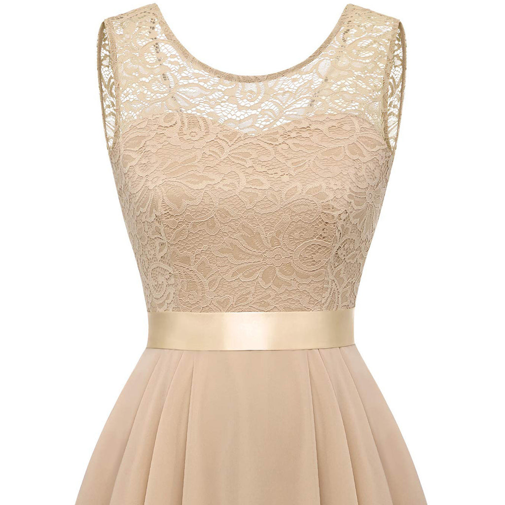 MoreThanWords™ Elegant Sleeveless Lace Dress