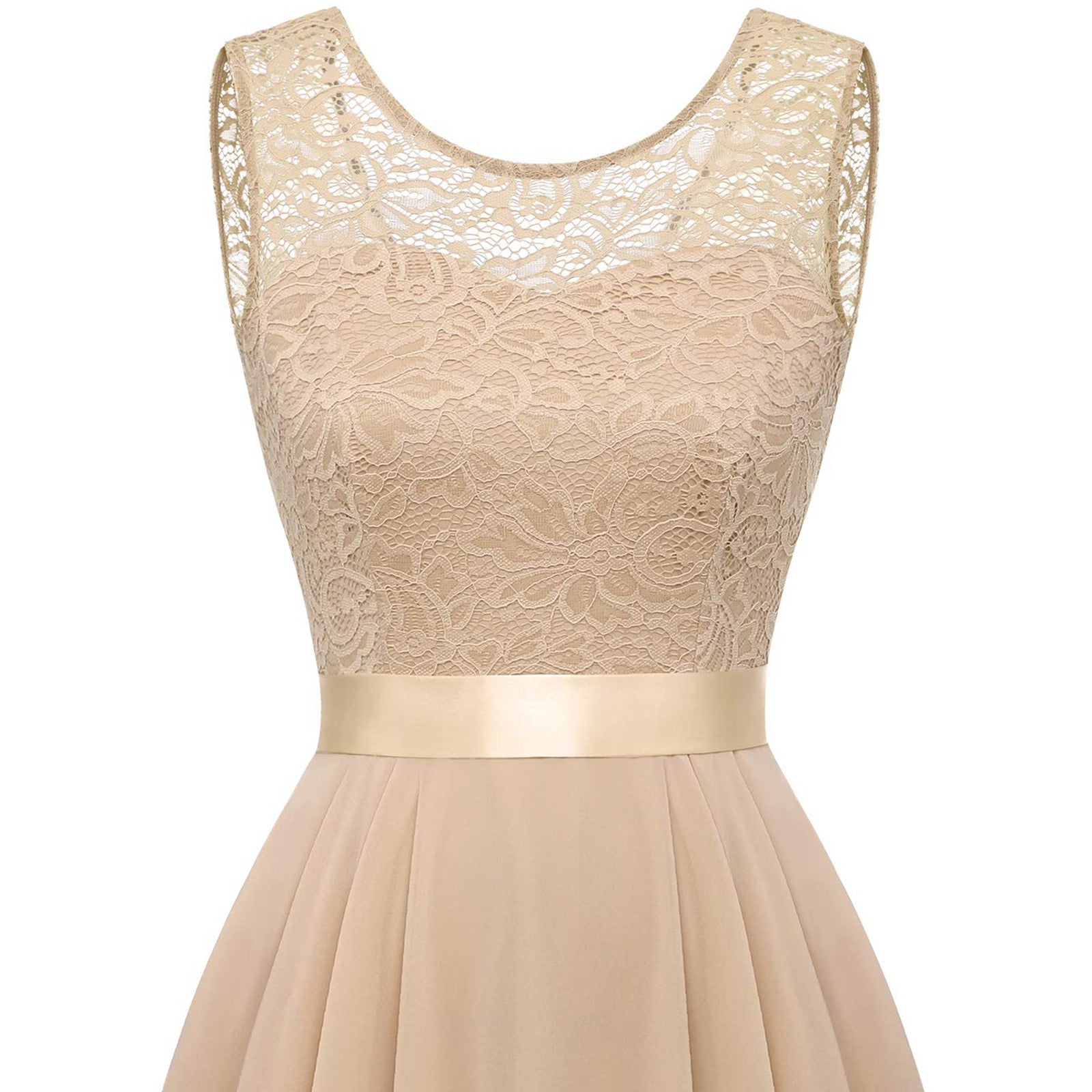 MoreThanWords™ Elegant Sleeveless Lace Dress
