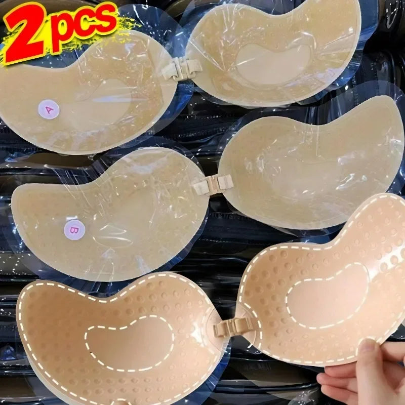 MoreThanWords™ 1/2 Pcs Reusable Push-Up Bra – Invisible, Backless & Self-Adhesive