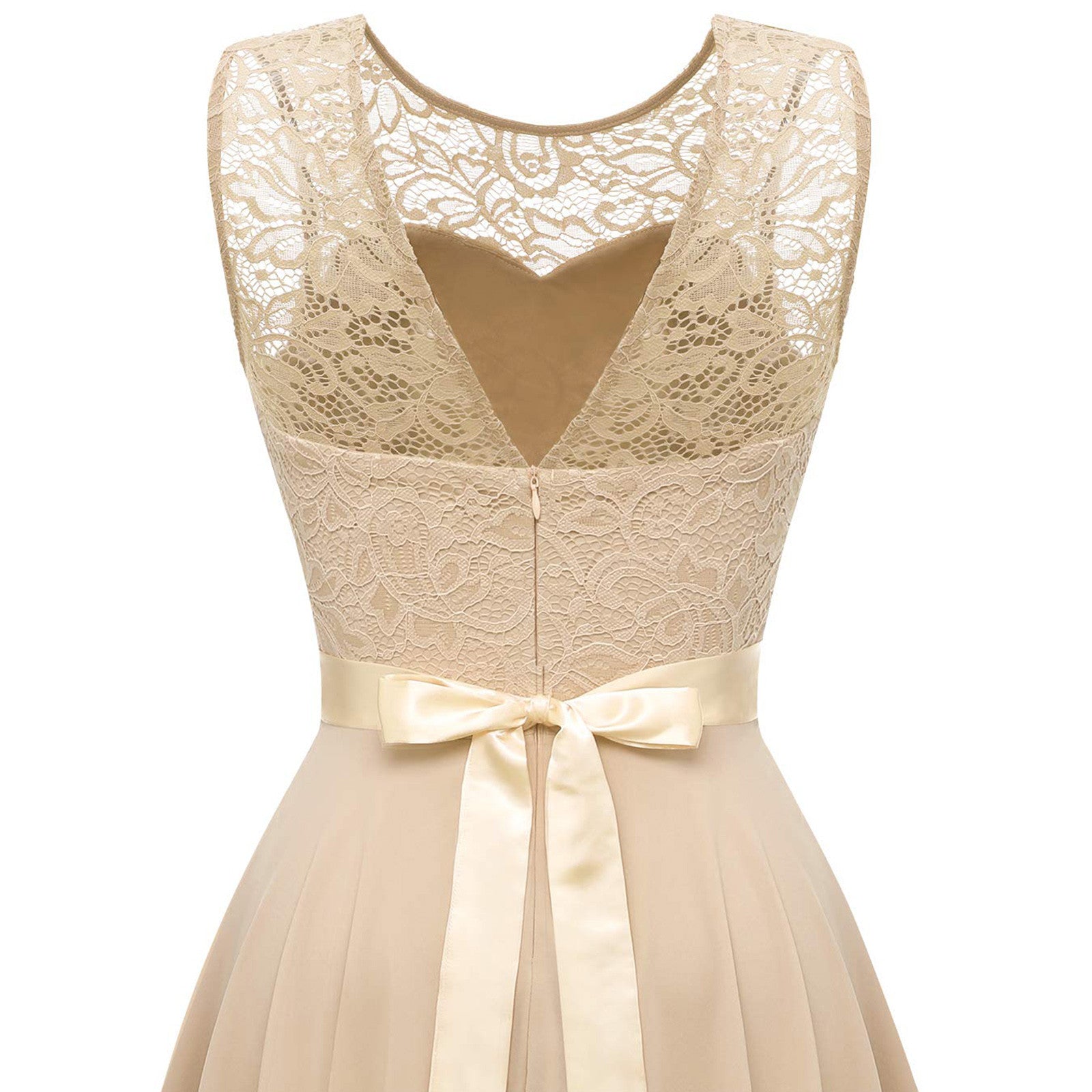 MoreThanWords™ Elegant Sleeveless Lace Dress