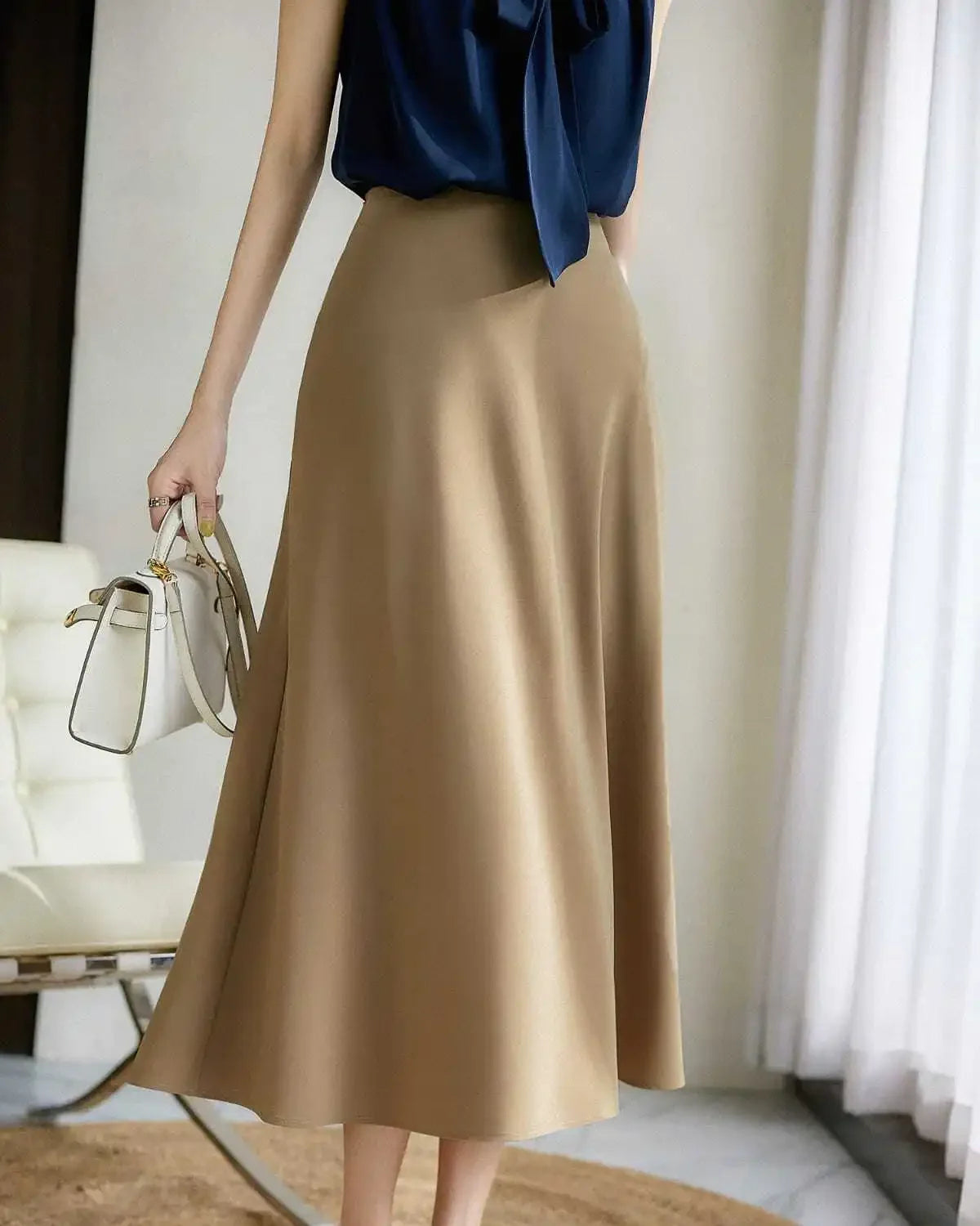 MoreThanWords™ Kawaii Maxi Skirt with Pocket – Vintage Aesthetic Meets Modern Cute