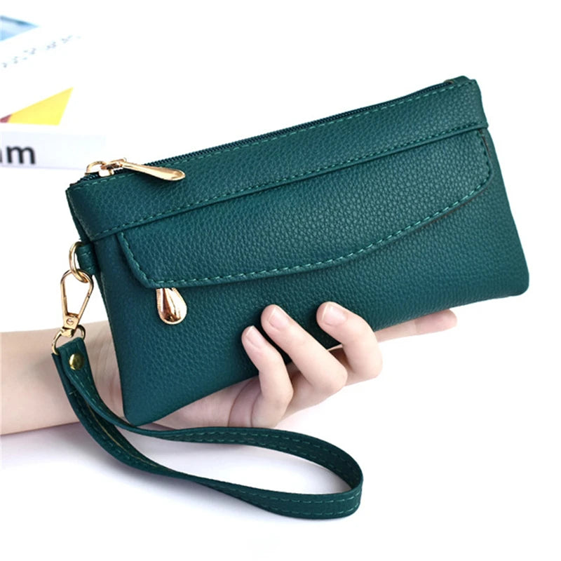 MoreThanWords™ Women’s Portable PU Leather Wallet – Stylish, Compact, and Functional