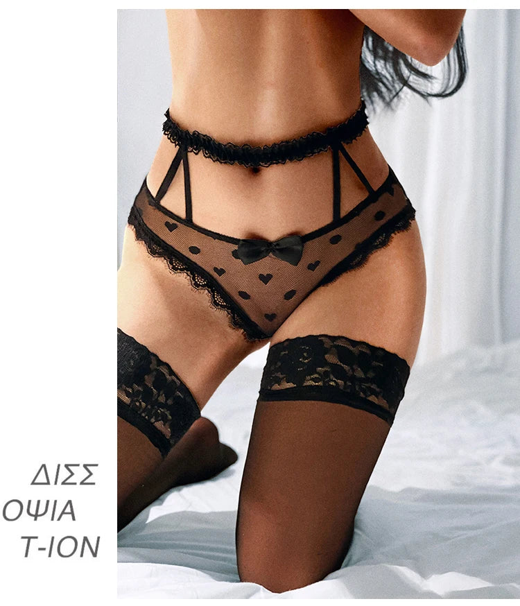 MoreThanWords™ Meet’r High Waist Mesh Lace G-String – Sheer Elegance with a Sexy Twist