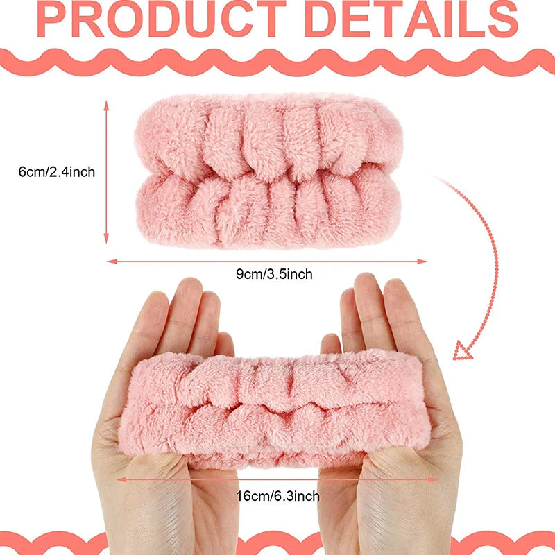MoreThanWords™ Microfiber Wrist Washbands – No-Mess Face Washing Wrist Scrunchies 