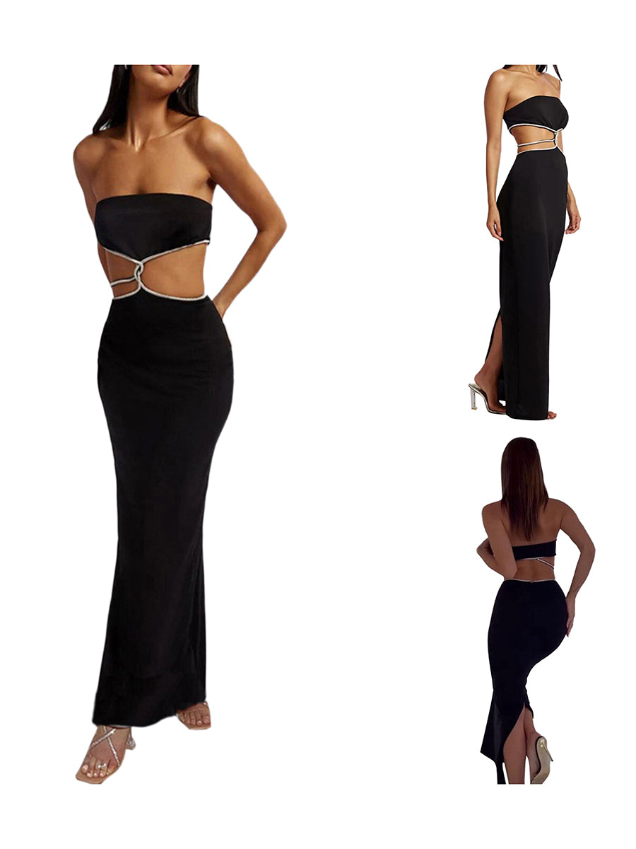 MoreThanWords™ Bodycon Maxi Dress – Backless & Bold