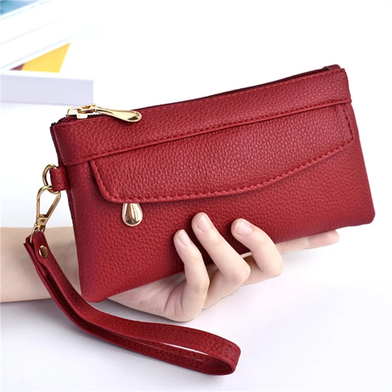 MoreThanWords™ Women’s Portable PU Leather Wallet – Stylish, Compact, and Functional