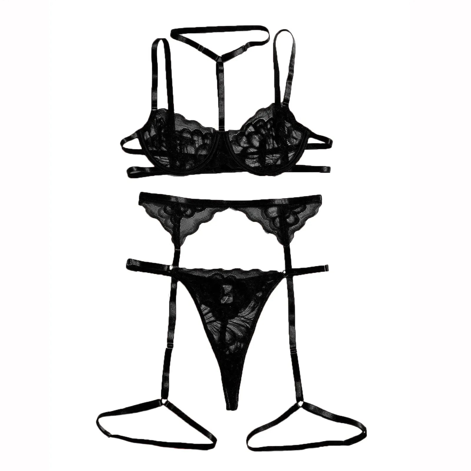 MoreThanWords™ Sexy 3-Piece Plus Size Lingerie Set