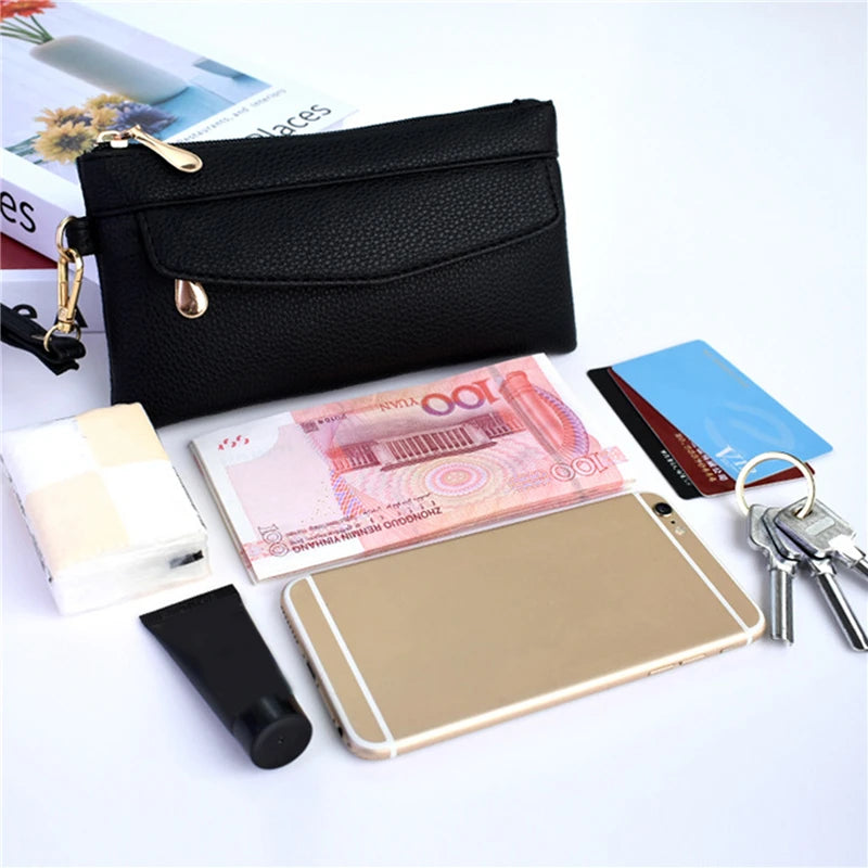 MoreThanWords™ Women’s Portable PU Leather Wallet – Stylish, Compact, and Functional