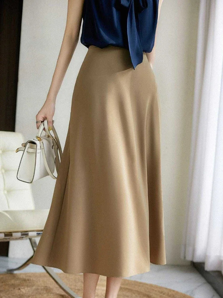 MoreThanWords™ Kawaii Maxi Skirt with Pocket – Vintage Aesthetic Meets Modern Cute