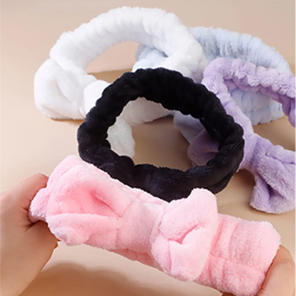 MoreThanWords™  4-Piece Skincare Accessories Set – Spa Headbands & Wristbands for Face Washing & Makeup