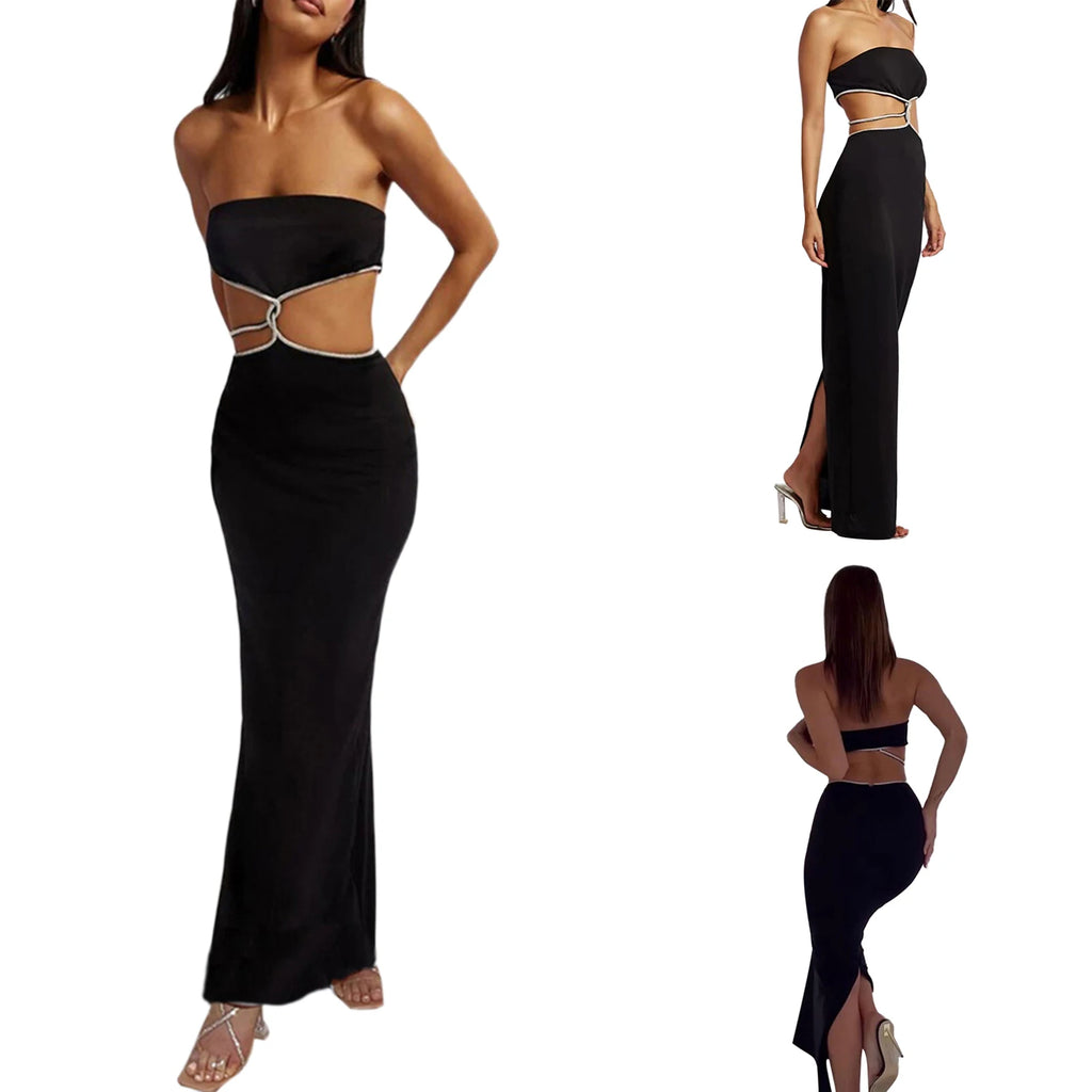 MoreThanWords™ Bodycon Maxi Dress – Backless & Bold