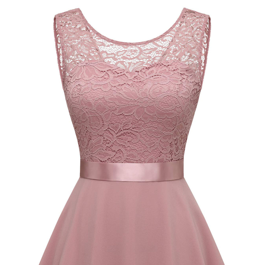 MoreThanWords™ Elegant Sleeveless Lace Dress