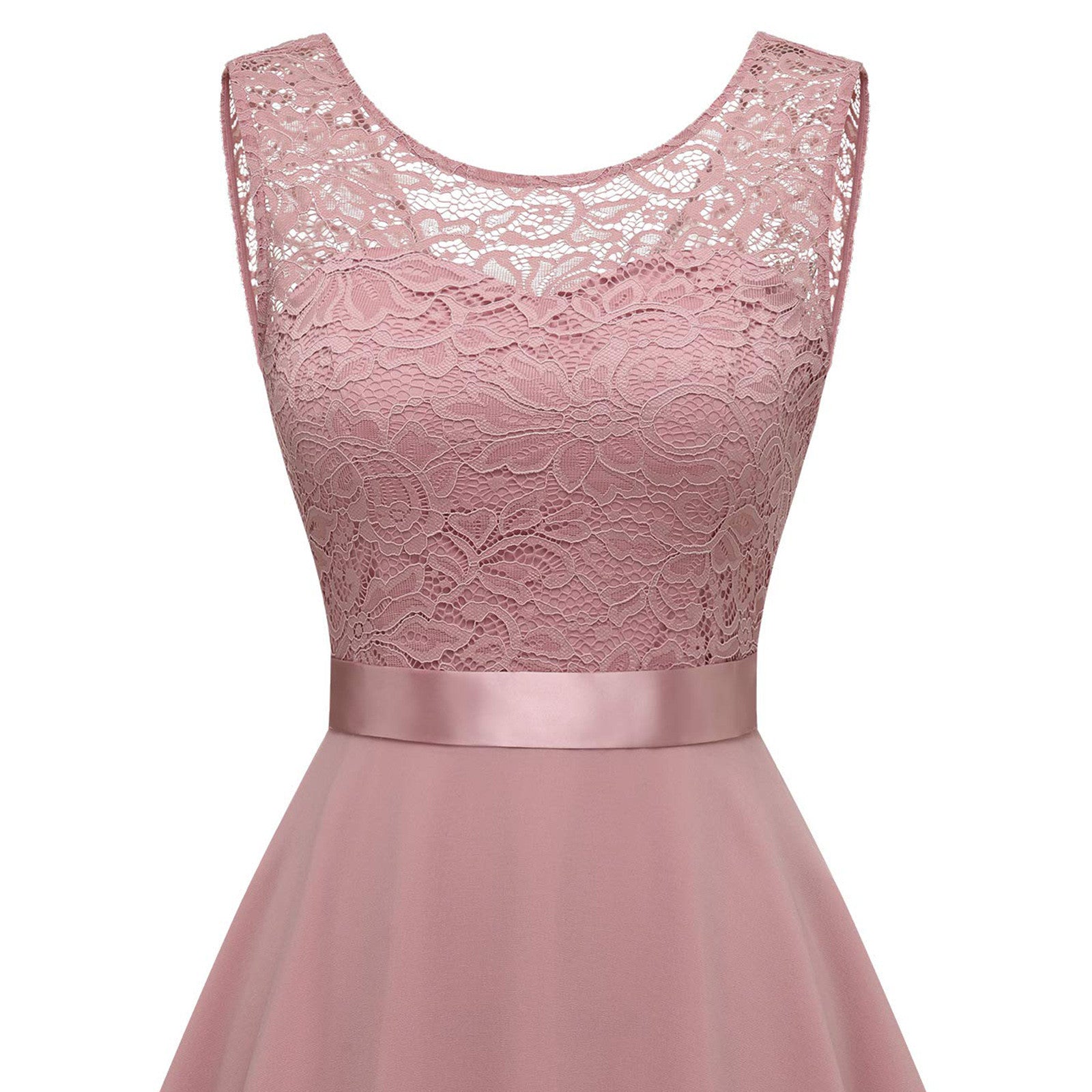 MoreThanWords™ Elegant Sleeveless Lace Dress