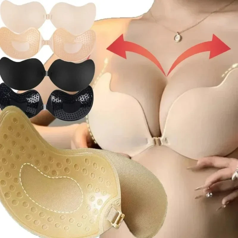 MoreThanWords™ 1/2 Pcs Reusable Push-Up Bra – Invisible, Backless & Self-Adhesive