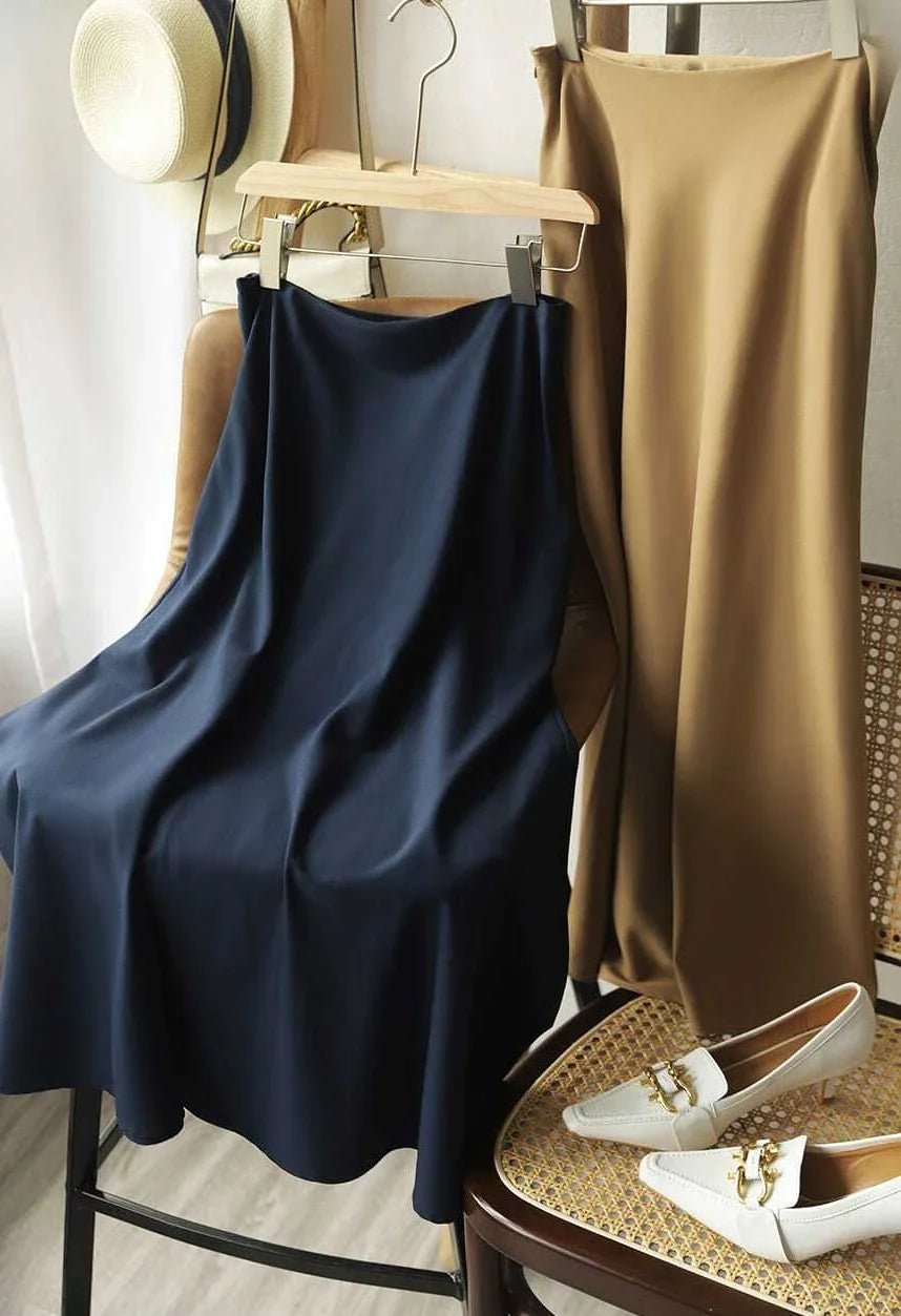 MoreThanWords™ Kawaii Maxi Skirt with Pocket – Vintage Aesthetic Meets Modern Cute