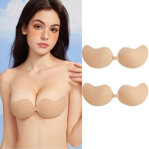MoreThanWords™ 1/2 Pcs Reusable Push-Up Bra – Invisible, Backless & Self-Adhesive