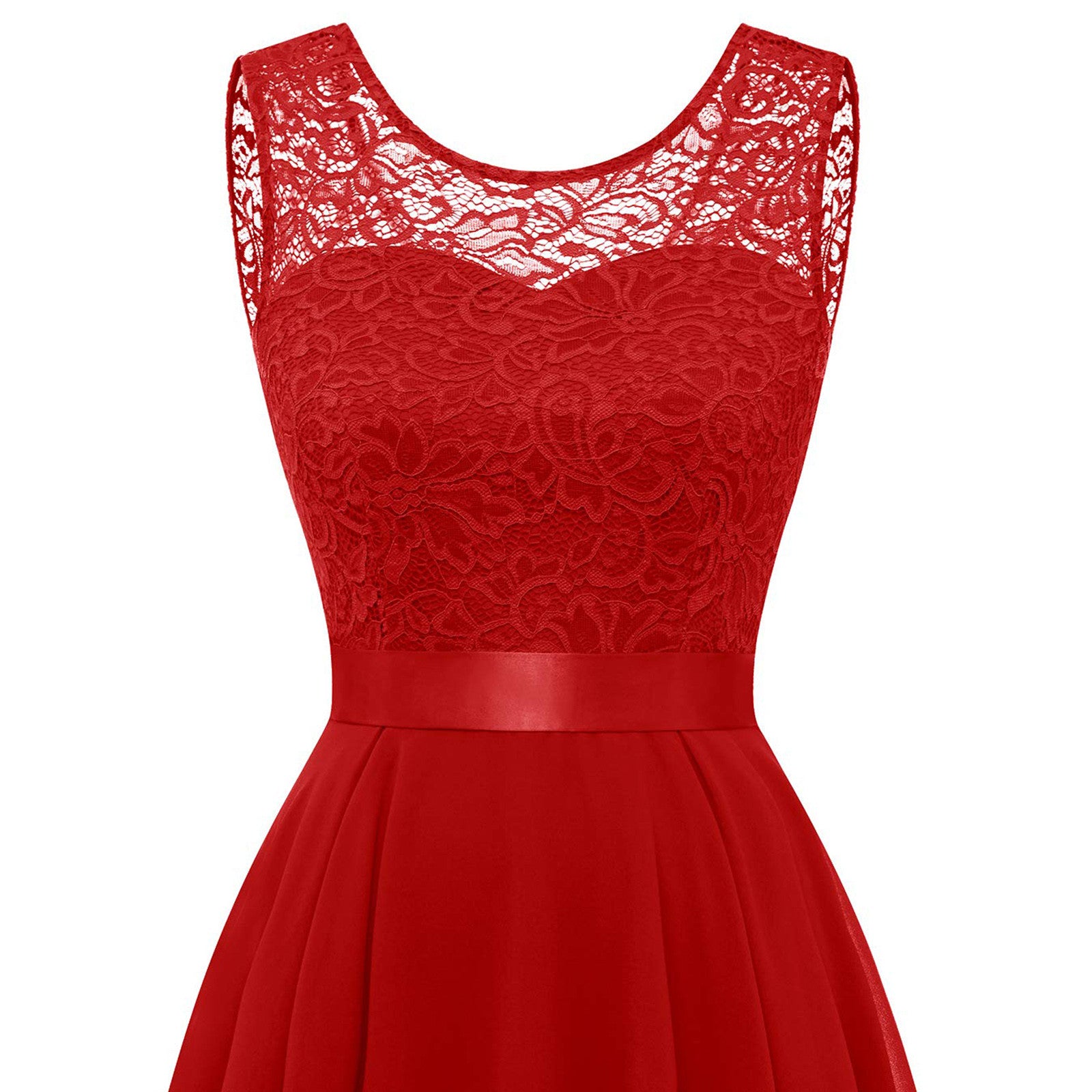 MoreThanWords™ Elegant Sleeveless Lace Dress