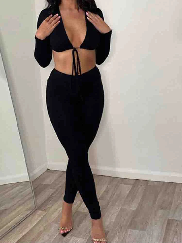 MoreThanWords™ Women’s Summer  Black Bandage Tie Jumpsuit – Sexy, Gothic & Eye-Catching