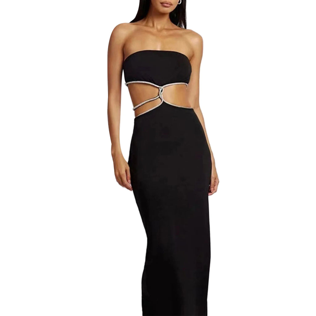 MoreThanWords™ Bodycon Maxi Dress – Backless & Bold