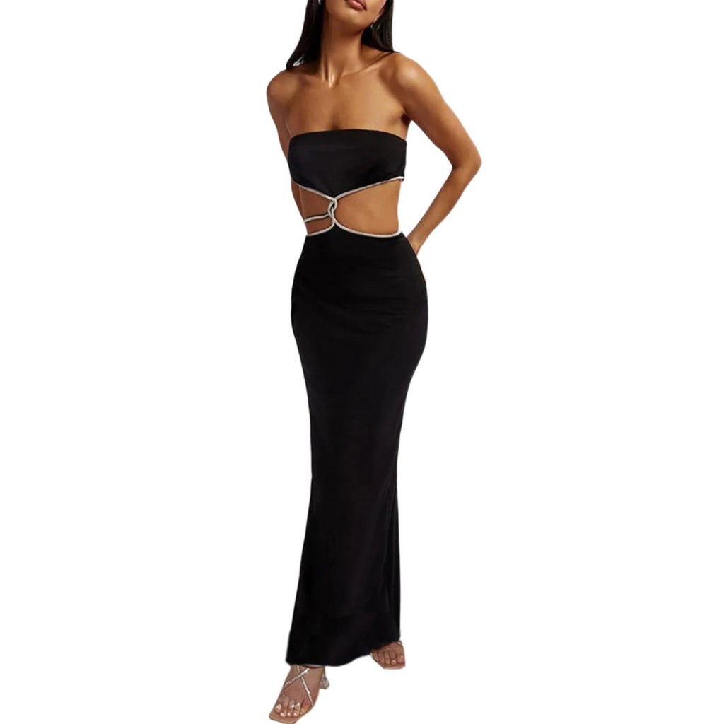 MoreThanWords™ Bodycon Maxi Dress – Backless & Bold
