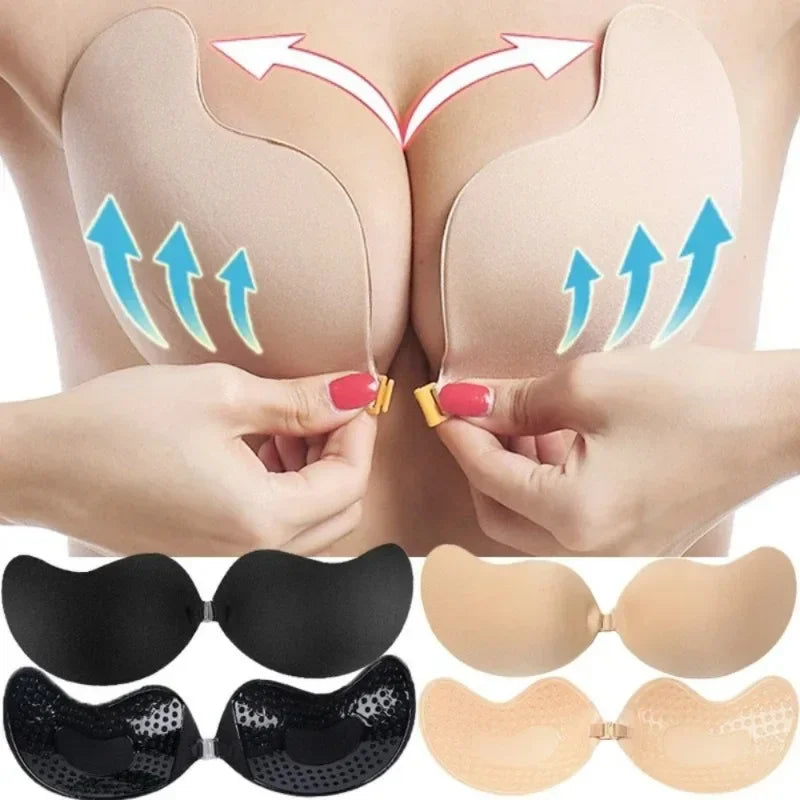 MoreThanWords™ 1/2 Pcs Reusable Push-Up Bra – Invisible, Backless & Self-Adhesive