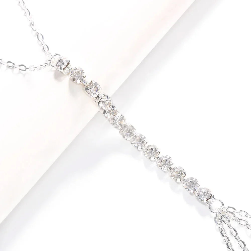 MoreThanWords™ Rhinestone Chest Chain Bikini