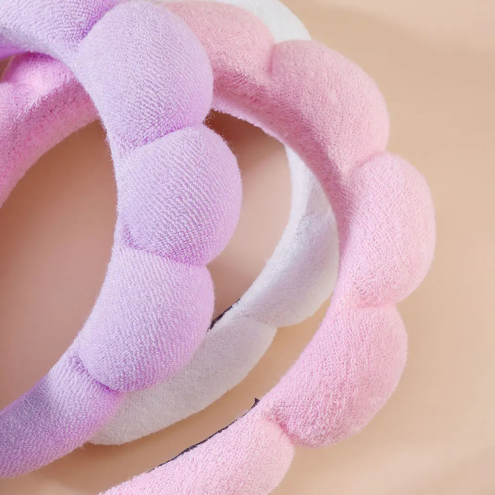 MoreThanWords™  4-Piece Skincare Accessories Set – Spa Headbands & Wristbands for Face Washing & Makeup