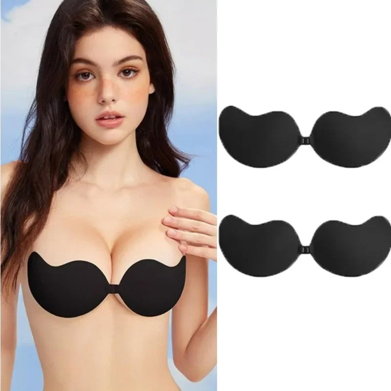 MoreThanWords™ 1/2 Pcs Reusable Push-Up Bra – Invisible, Backless & Self-Adhesive
