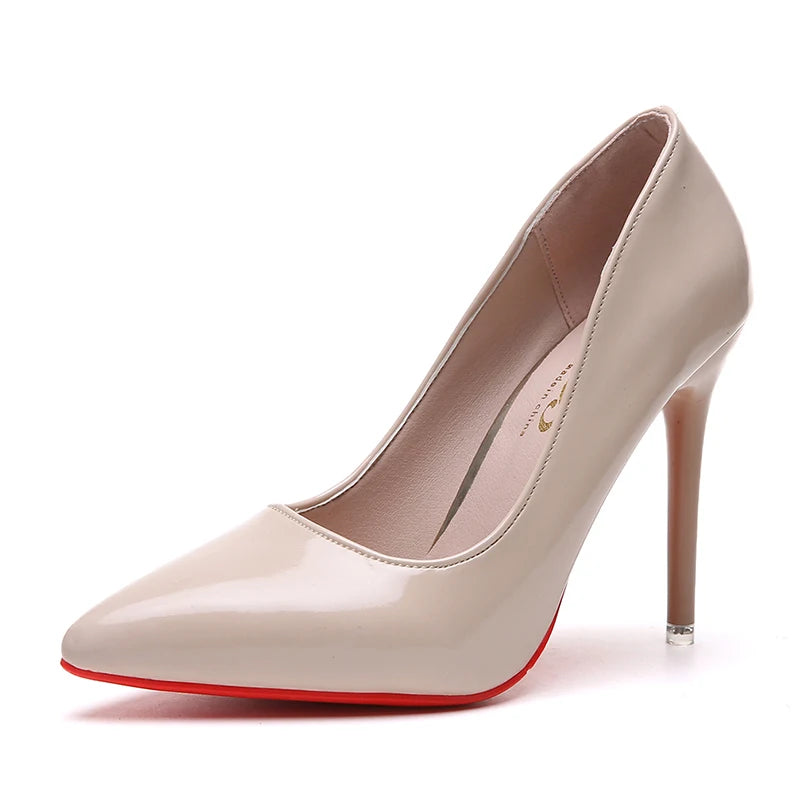 MoreThanWords™ Plus Size Women’s Pointed High Heels – Elegant PU Dress Shoes