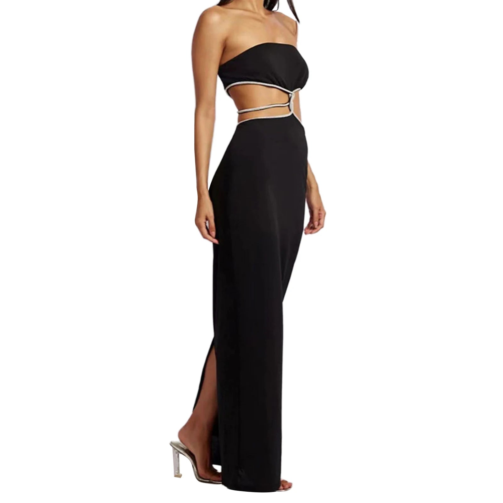 MoreThanWords™ Bodycon Maxi Dress – Backless & Bold