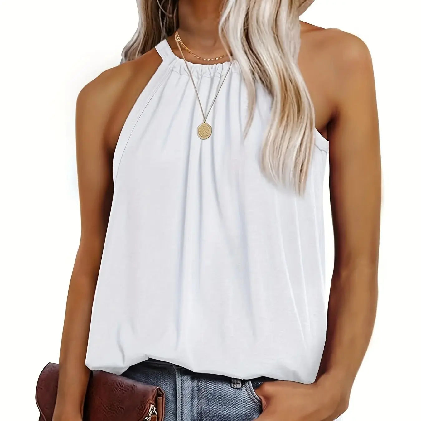 MoreThanWords™  Summer Halter Tank Tops for Women – Breezy, Chic & Made for Leggings