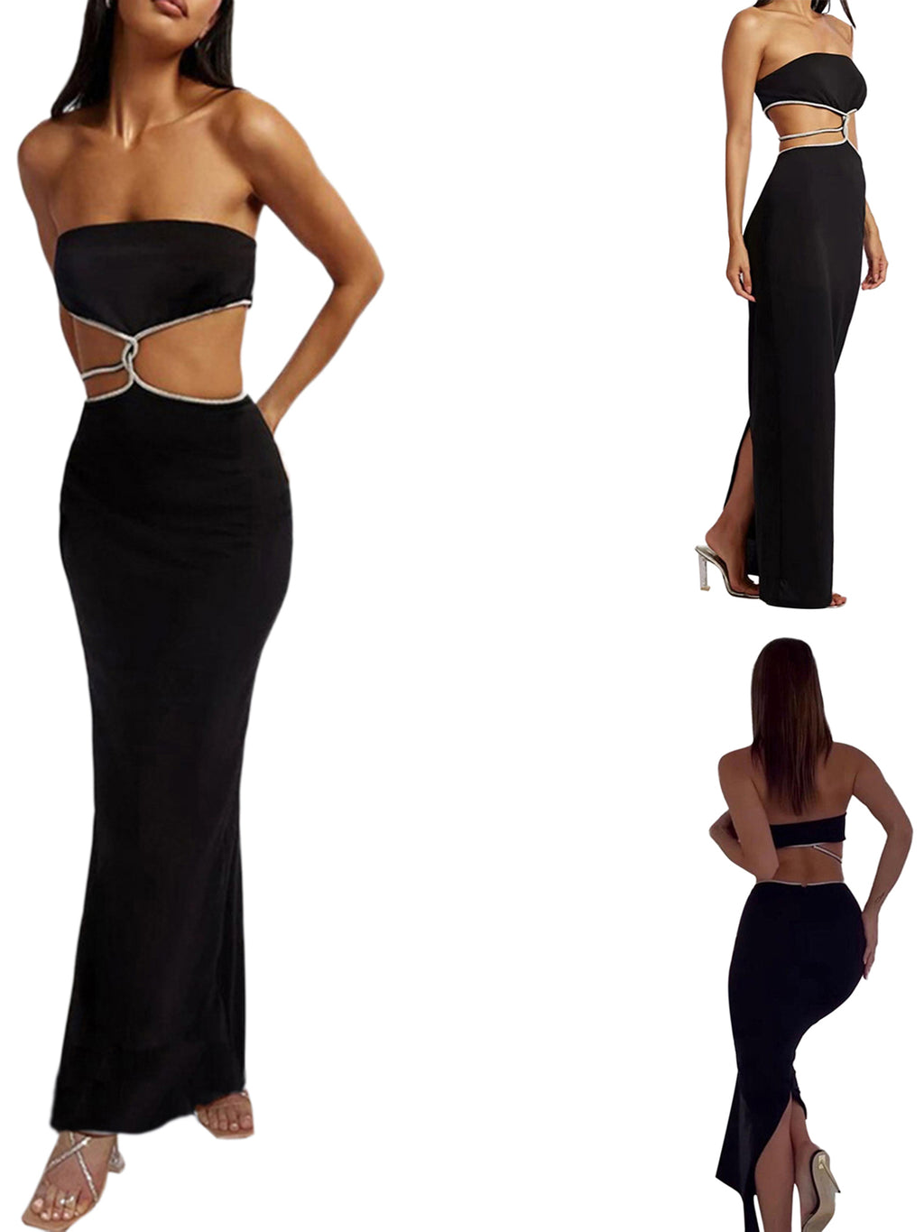 MoreThanWords™ Bodycon Maxi Dress – Backless & Bold