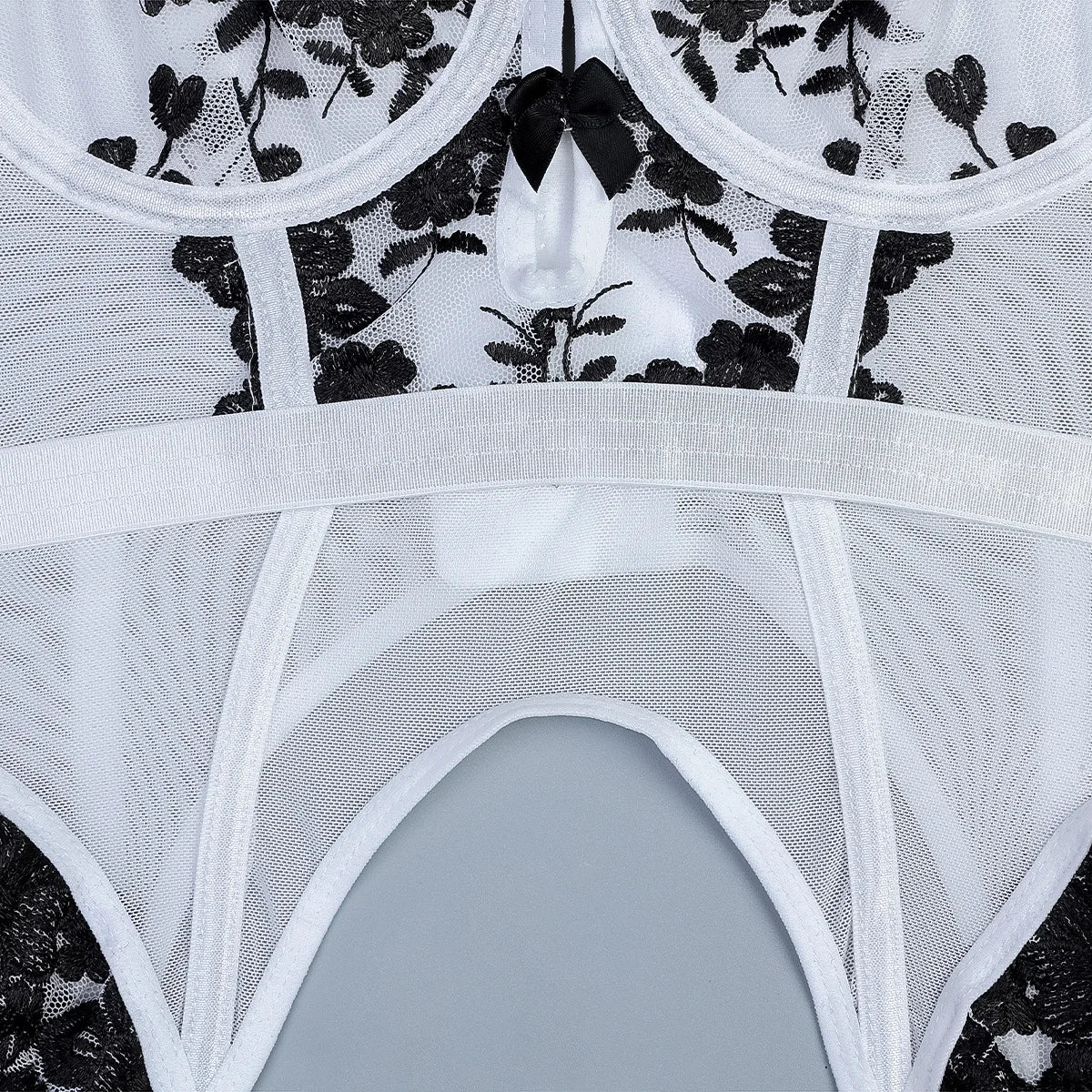 MoreThanWords™ 3-Piece Sheer Lace Corset Set – Turn Up the Heat