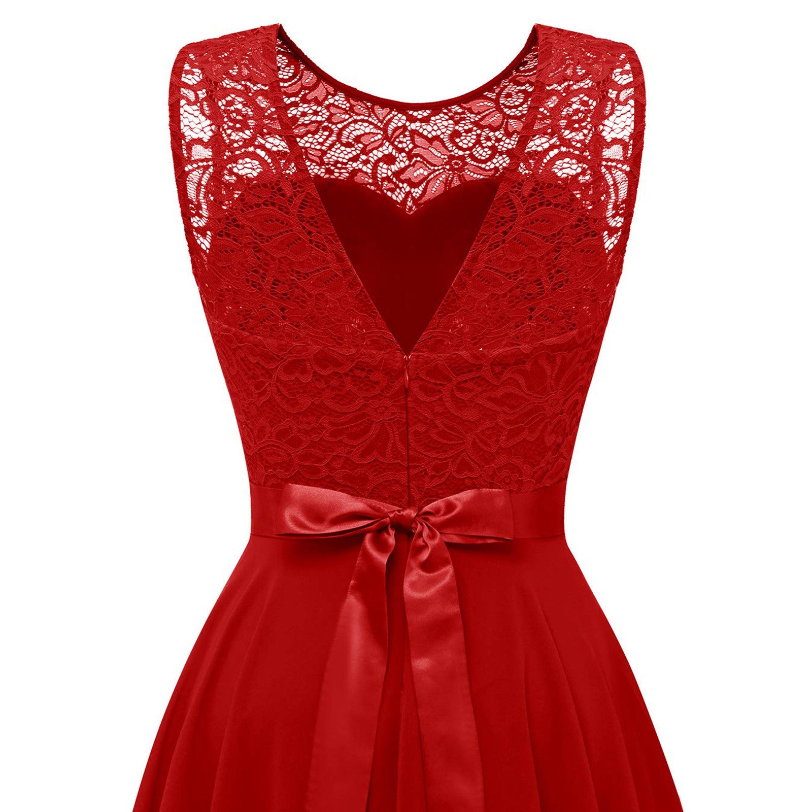 MoreThanWords™ Elegant Sleeveless Lace Dress